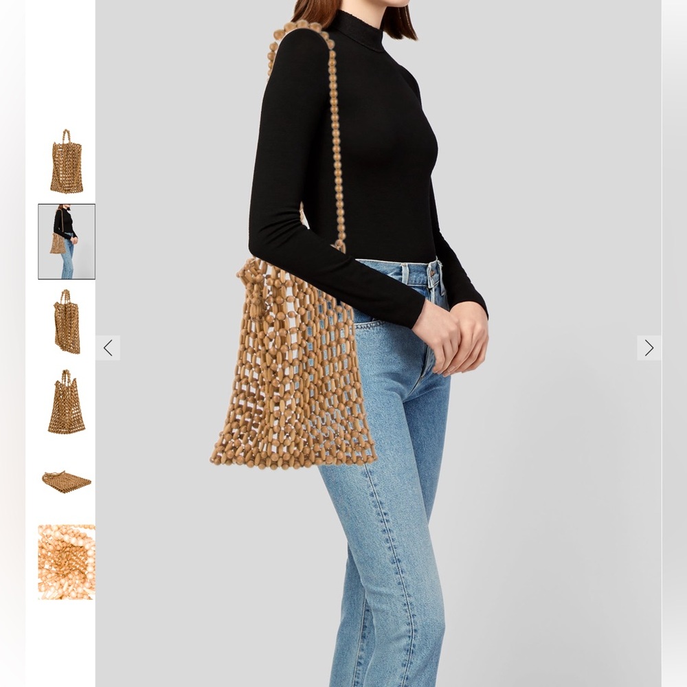 Cult Gaia Tan Beaded Crossbody Bag - Picture 9 of 10